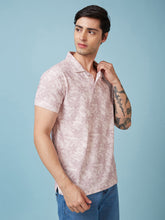 Men's Printed Henley Neck Half Sleeves T-shirts